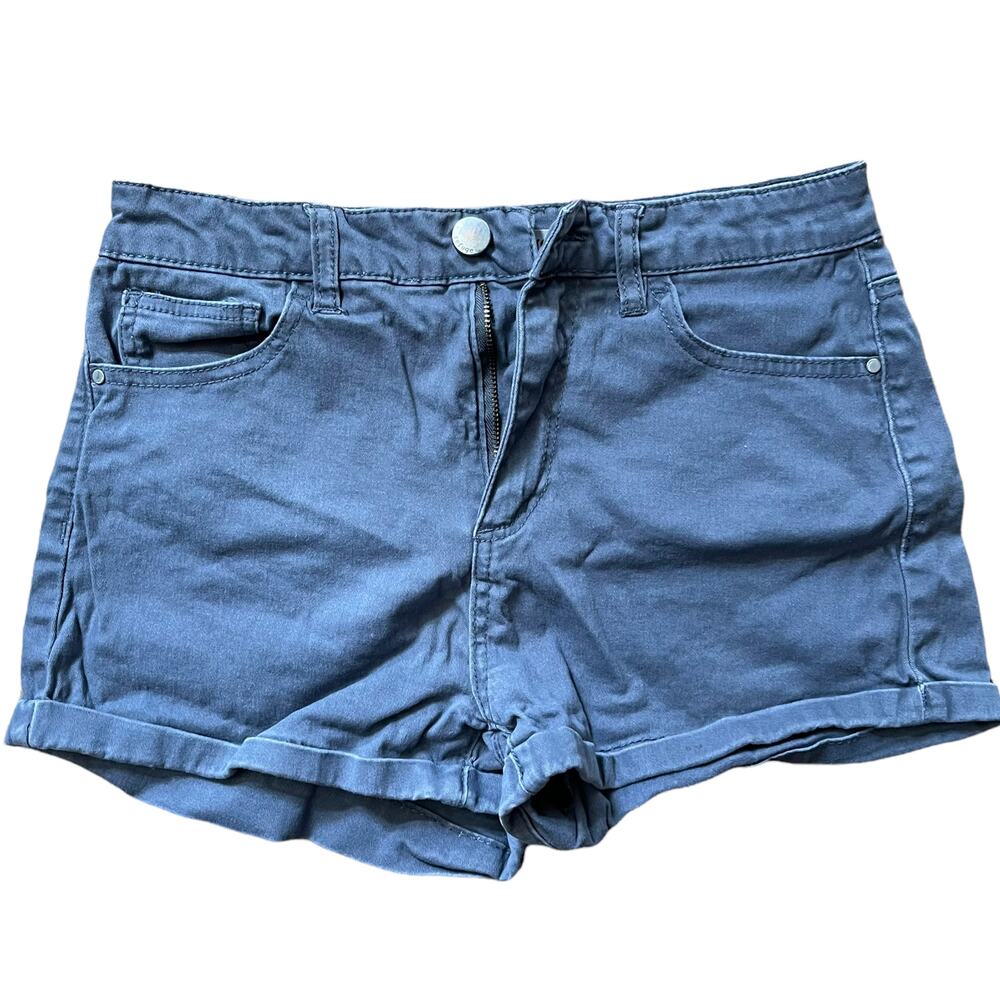 DARK GRAY "SHORT" SHORTS W BUTTON AND ZIPPER CLOSURE, 98% COTTON, FITS GREAT!